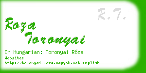 roza toronyai business card