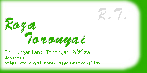 roza toronyai business card